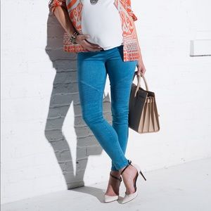 Blue Crush Moto Leggings